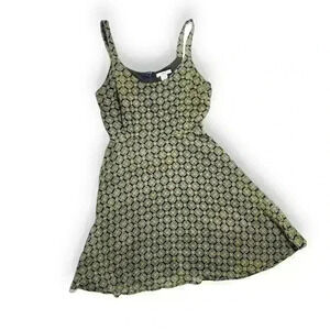 Womens Black and Yellow Moissanite Skater Sleeveless Dress Size Small by Bar III